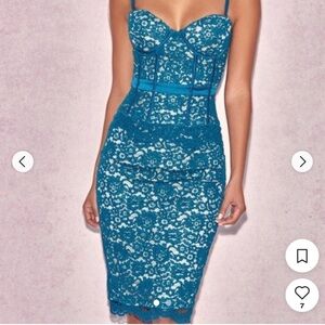 House of CB lace corset top and skirt set XS
